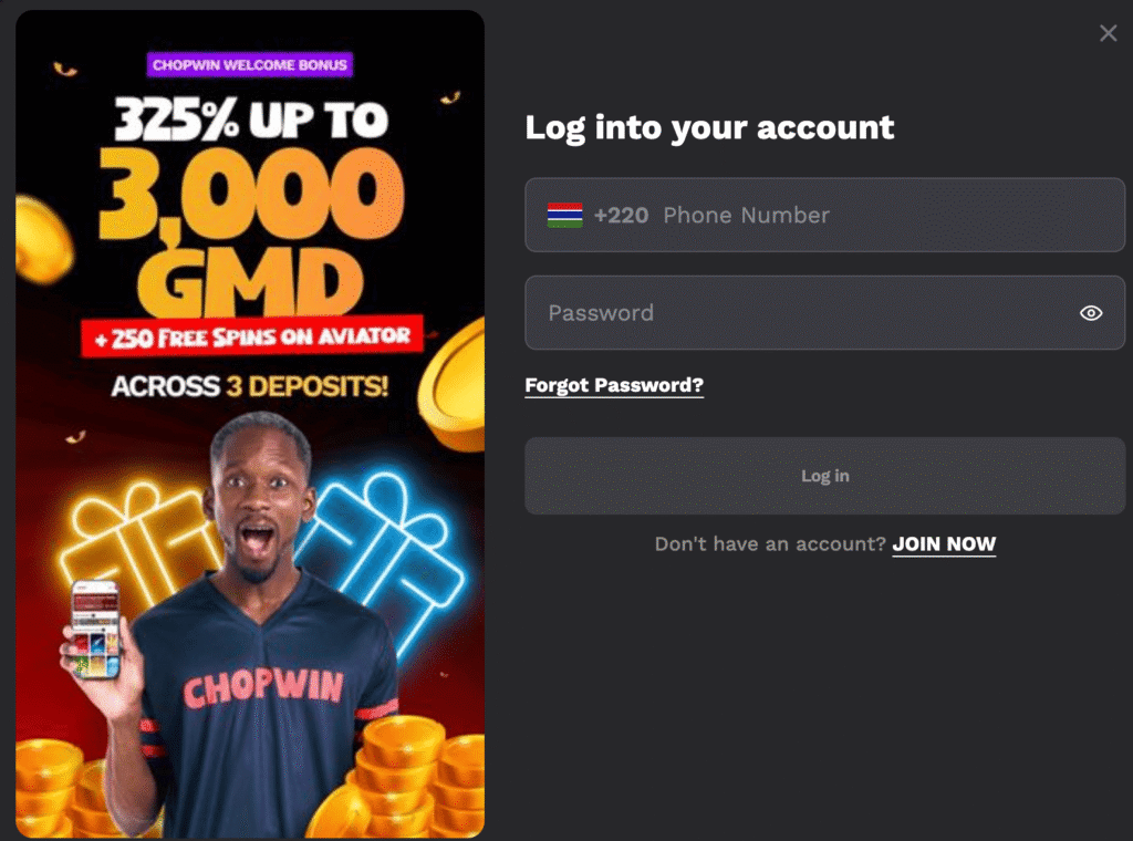 chopwin login gm